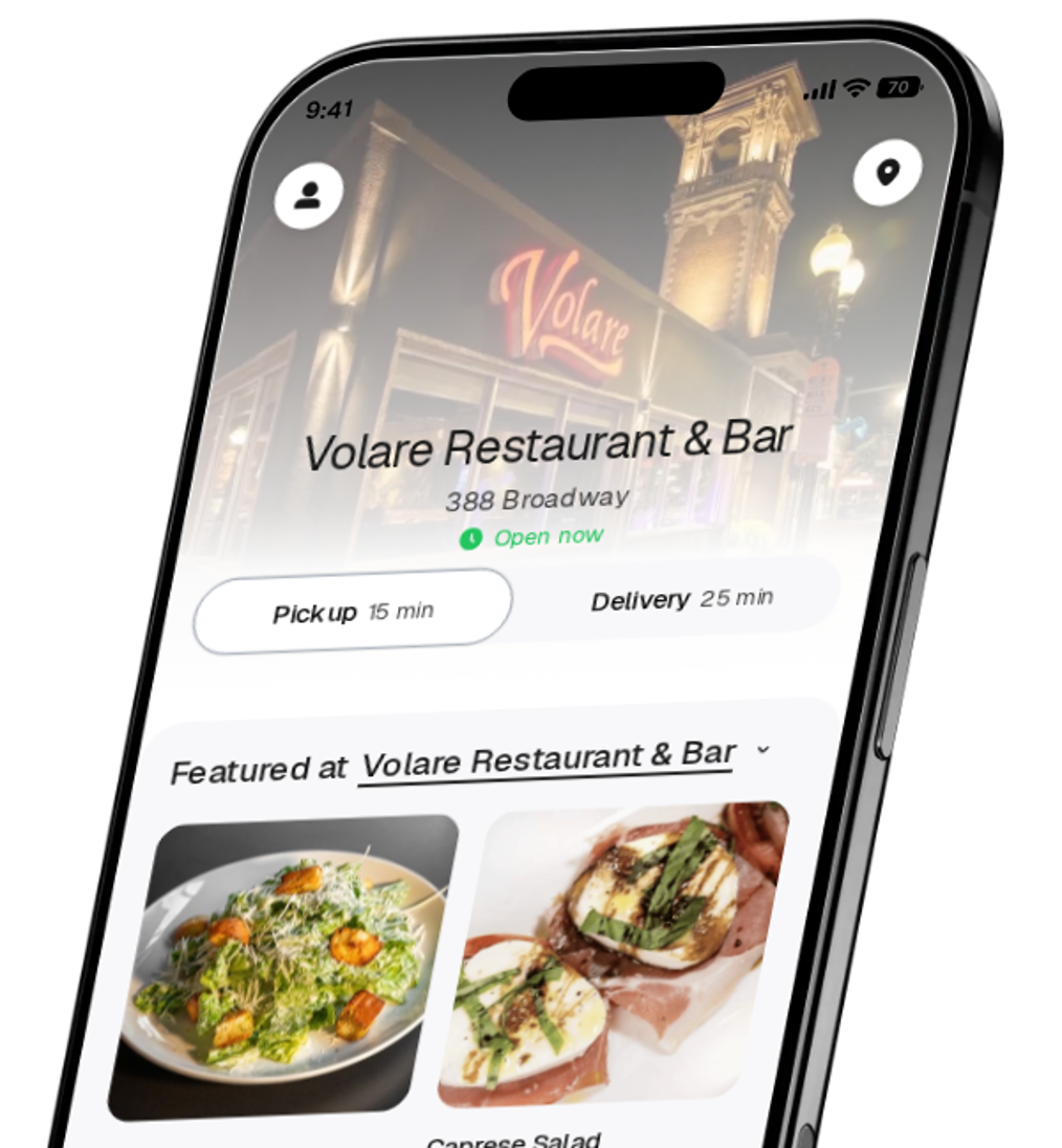 Volare Restaurant & Bar app preview