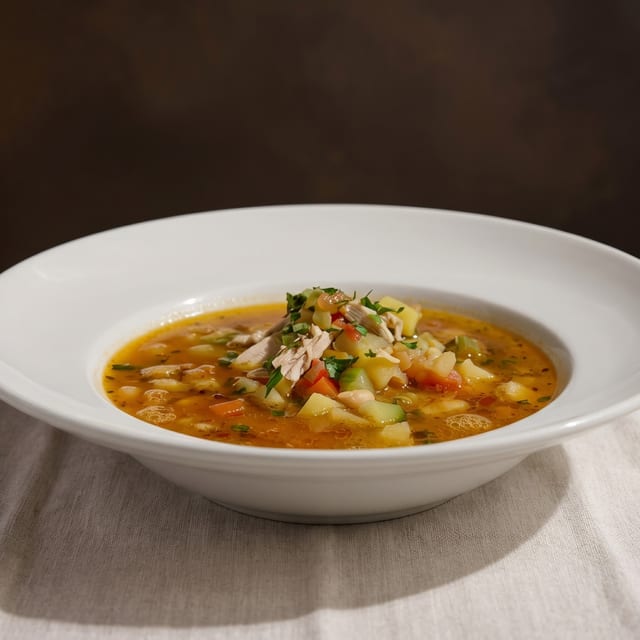 Minestrone Con Pollo.